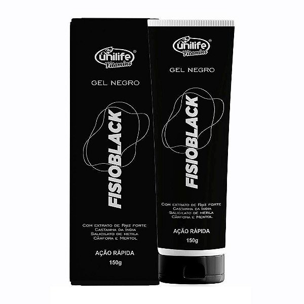 Massageador Fisioblack Gel Negro Unilife 150gr