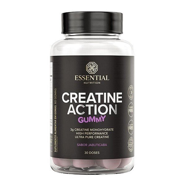 Creatine Action Gummy Jabuticaba Essential Nutrition 60 Gomas