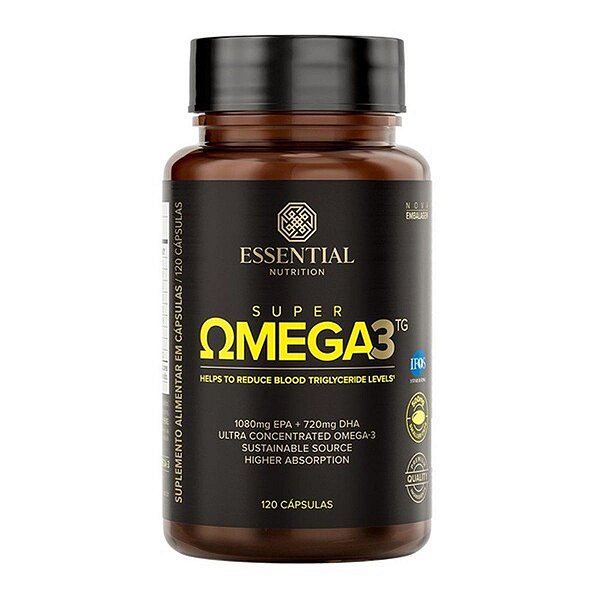 Super Omega 3TG 500Mg Essential Nutrition 120 Cápsulas