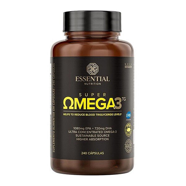 Super Omega 3TG 500Mg Essential Nutrition 240 Cápsulas