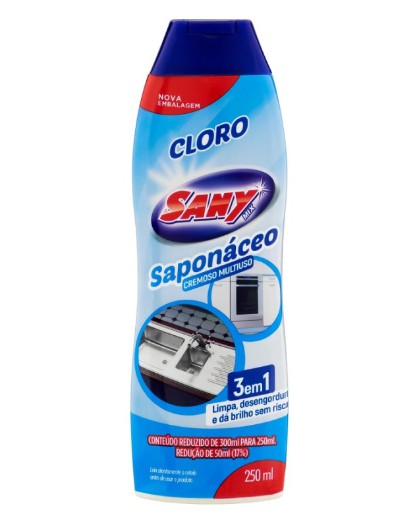 Sapólio Saponáceo 250 mL Cloro Sany Mix