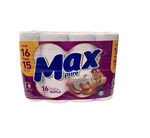Papel Higiênico Folha Dupla 16 Rolos Max Pure