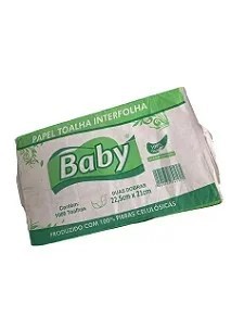 Papel Interfolhado 2 Dobras 100% 22,5X21 Com 1.000 Folha Simples Baby