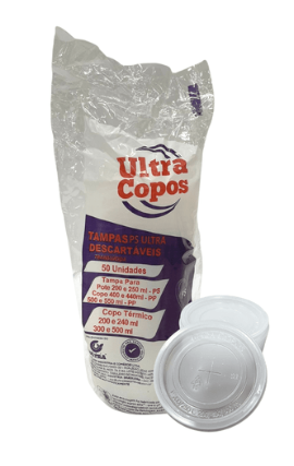 Tampa Copo Isopor 180ML ULTRA PP 50