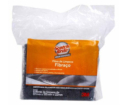 Fibra Limpeza Uso Geral Fibraco C/5 Scoth Brite