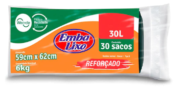 Saco Para Lixo 30 L Reforçado Embalixo