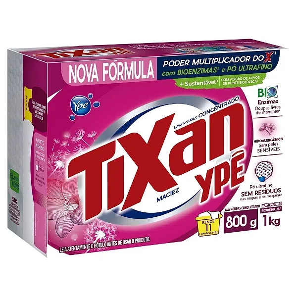 Sabão em Pó Maciez 800g Tixan Ypê