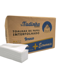 Papel Interfolhado 2 Dobras 100% 20X21 Folha Simples Vó Tudinha