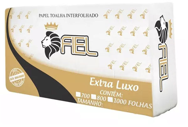 Papel Interfolhado 2 Dobras 100% 20X20 c/1.000 FIEL