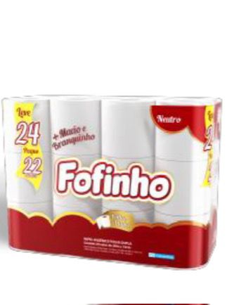 Papel Higiênico Folha Dupla 24 Rolos Fofinho