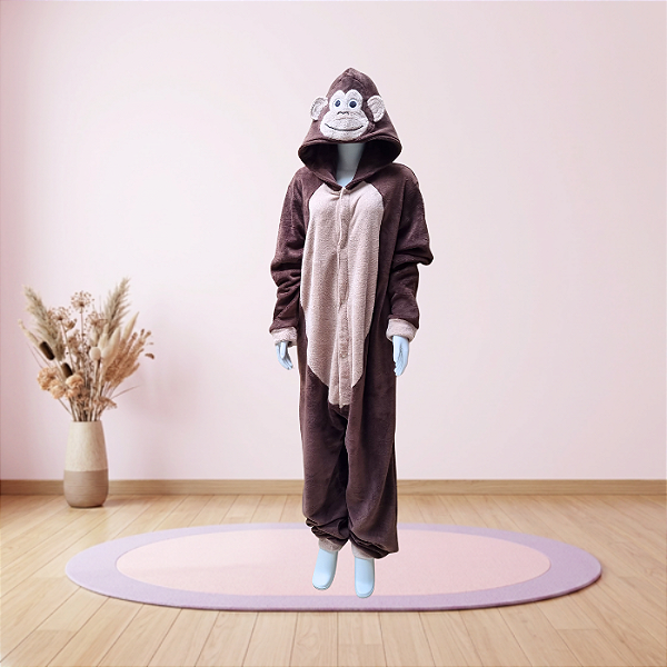 Kigurumi Pijama Macacão - Macaco