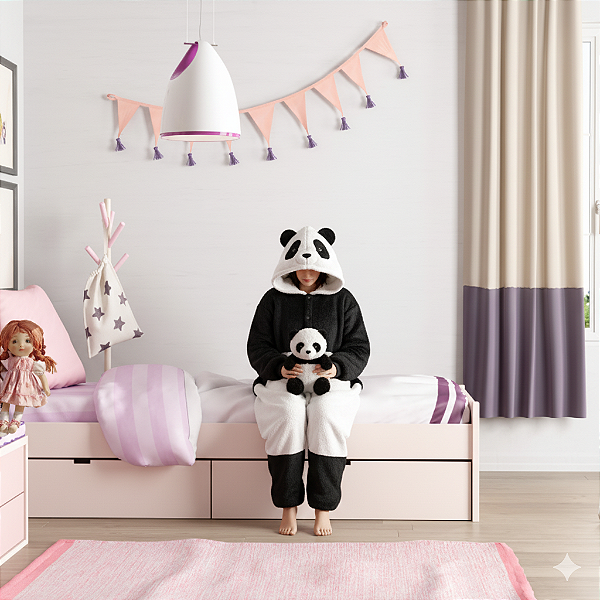 Kigurumi Pijama Macacão - Panda