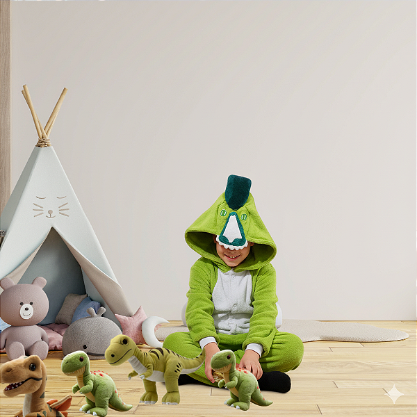 Kigurumi Pijama Macacão - Parasaurolophusp