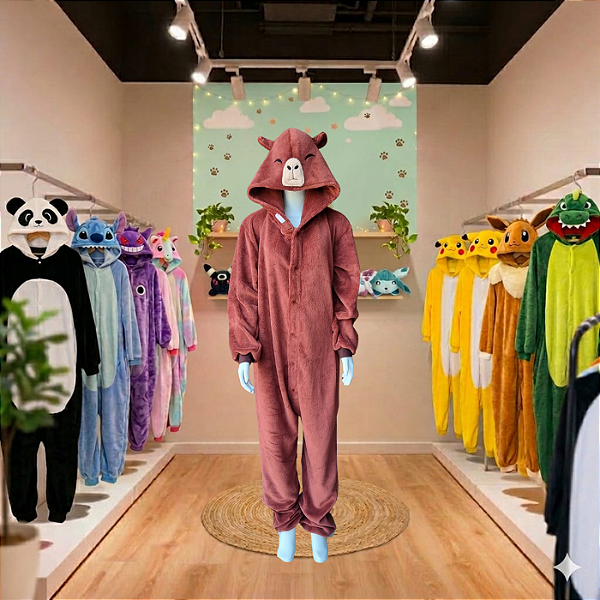 Kigurumi Pijama Macacão - Capivara