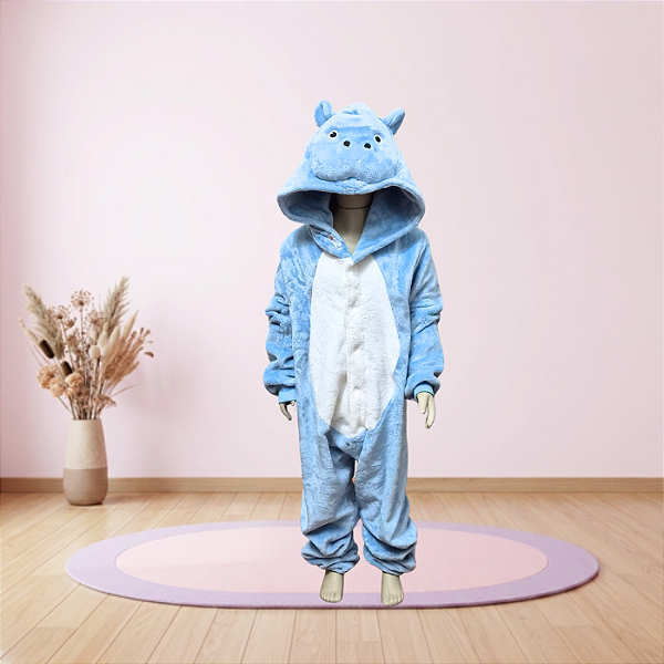 Kigurumi Pijama Macacão - Hipopótamo