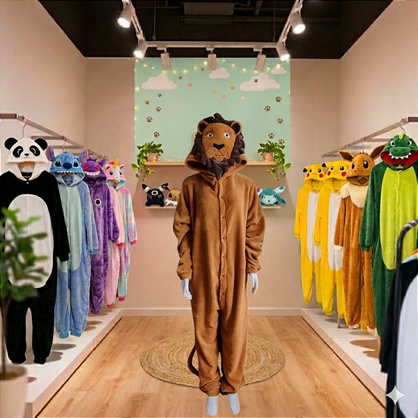 Kigurumi Pijama Macacão - Leão