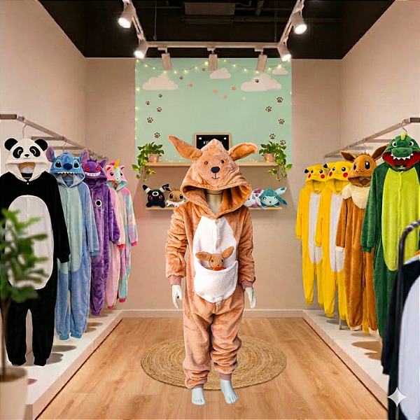 Kigurumi Pijama Macacão - Canguru