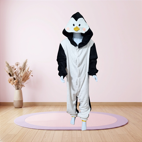 Kigurumi Pijama Macacão - Pinguim