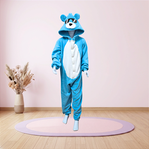 Kigurumi Pijama Macacão - Urso de Óculos