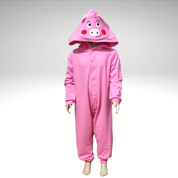 Kigurumi Pijama Macacão Malha - Porquinho