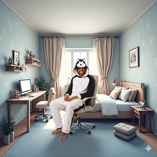 Kigurumi Pijama Macacão - Husky