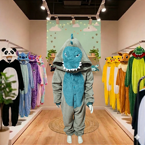 Kigurumi Pijama Macacão - Dinossauro