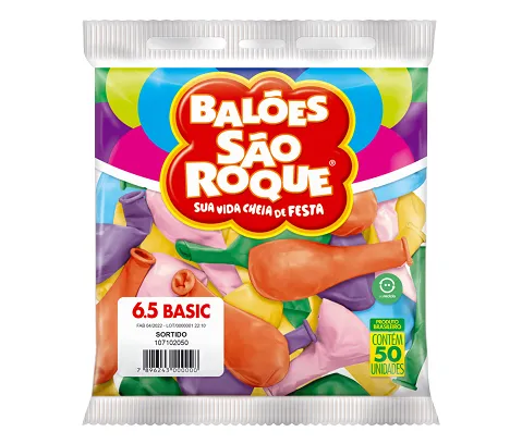 BALAO SAO ROQUE LISO N.6,5 SORTIDA C/50