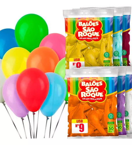 BALAO SAO ROQUE LISO N.9 AZ-BC-AM-VM-RS-VD C/50