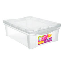 CAIXA ORGANIZADORA PLASTICA 13,5L MEDIA BAIXA CRISTAL ORDENE 21001