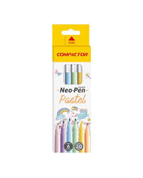 CANETA HIDROGRAFICA C/6 CORES NEO PEN PASTEL COMPACTOR