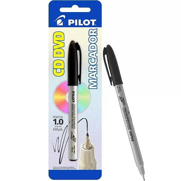 CANETA RETROPROJETOR 1.0 PRETA BLISTER C/1 PILOT
