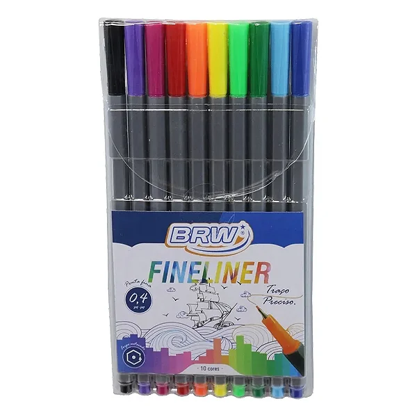 CANETINHA HIDROGRAFICA FINE LINER 0.4MM - CORES  - BRW