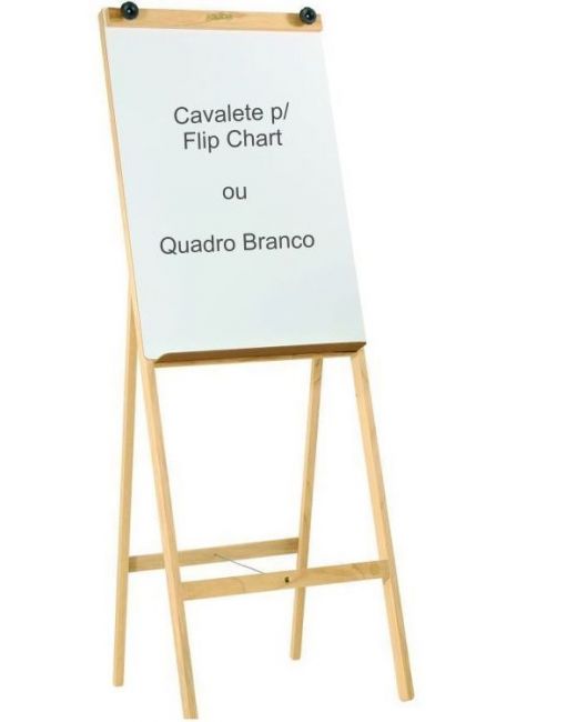 CAVALETE P/FLIP CHART C/QUADRO BRANCO 60X90 MADEIRA SOUZA
