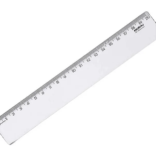 REGUA 20 CM CRISTAL WALEU BLISTER