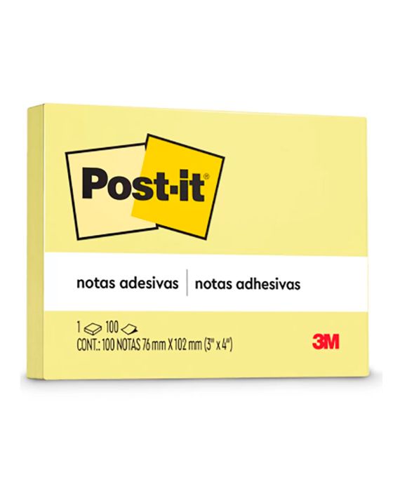 POST-IT AMARELO 76 X 102 MM 100 FOLHAS 3M