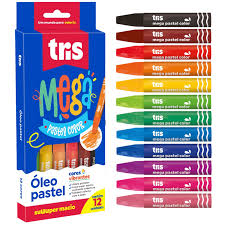 GIZ DE CERA TRIS OLEO PASTEL 12 CORES REF.686684 CX1CX