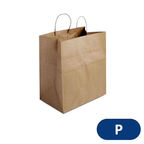 SACOLA PAPEL P KRAFT 21X15X8CM CROMUS