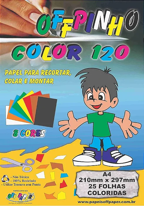 PAPEL CRIATIVO A-4 OFF PAPER 120G C/25 FLS
