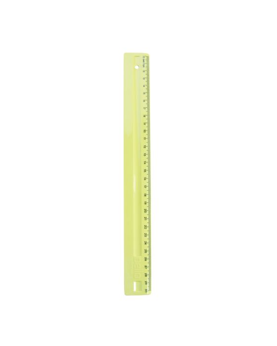 REGUA PLASTICA 30CM DELLO AMARELA PASTEL SERENA DELLO