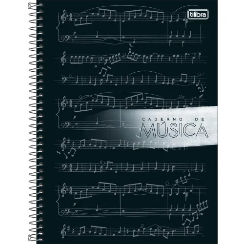 CADERNO ESPIRAL MUSICA UNIVERSITARIO C.D.80FLS FORONI