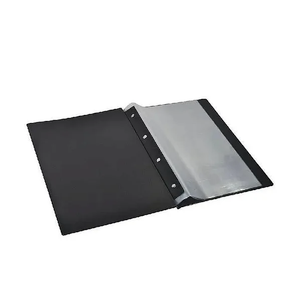 PASTA CATALOGO 20 PLASTICOS OFICIO PRETA ECONOMIC 5177 CHIES