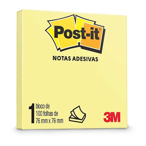 POST-IT AMARELO 76 X 76 MM 100 FOLHAS