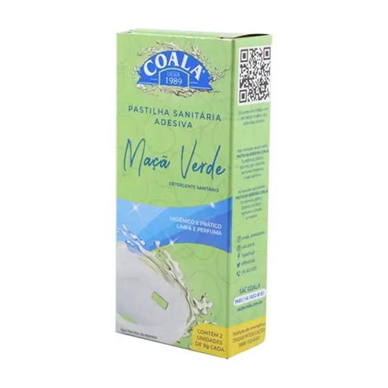 PASTILHA ADESIVA SANITARIA C/2 MACA VERDE COALA