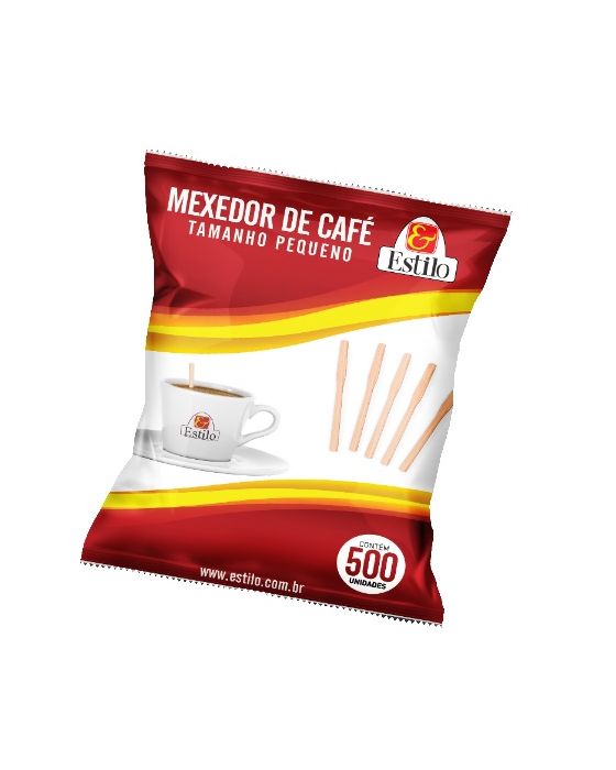 MEXEDOR MADEIRA PARA CAFE CURTO COM 7,5CM PCT C/500UN MEXA ESTILO