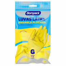 LUVA LATEX MULTIUSO AMARELA G BOMPACK CA 38663