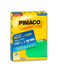 ETIQUETA LASER/JET CARTA 6187 12,7x44,45 PIMACO CX C/100F