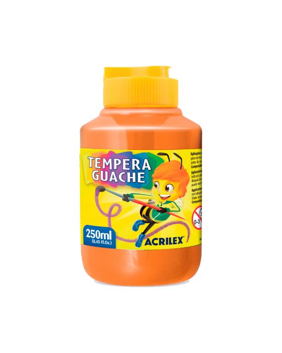 TINTA GUACHE 250ML LARANJA ACRILEX 517