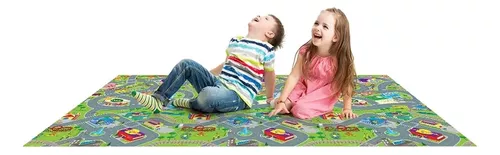 TAPETE DE ATIVIDADE INFANTIL EMBORRACHADO  CIDADE 120x200cm