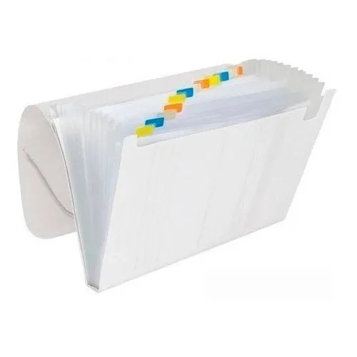 PASTA SANFONA A4 12 DIVISOES CRISTAL LINE POLIBRAS 90717