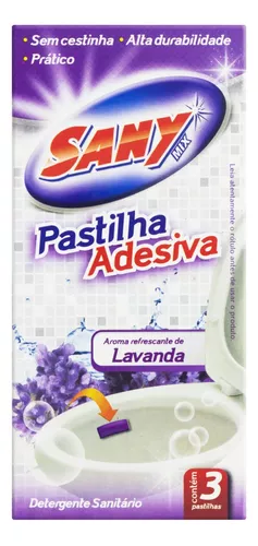 PASTILHA ADESIVA SANITARIA C/3 LAVANDA SANY BRIL